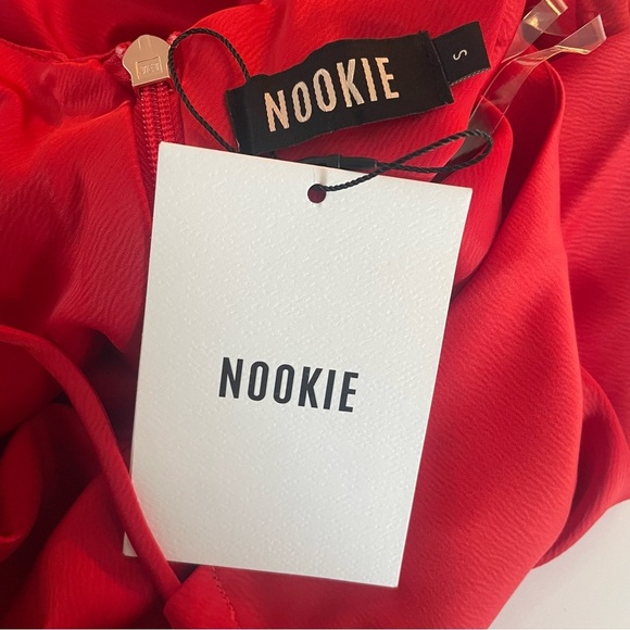 New! Nookie Red Gypsy Mini Halter Asymmetrical Mini Dress 37676 - Picture 9 of 12